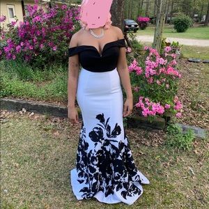 Black & White Prom Dress